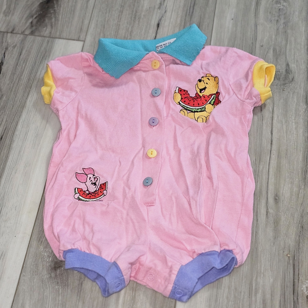 Pink Kids One Piece with Cartoon Design